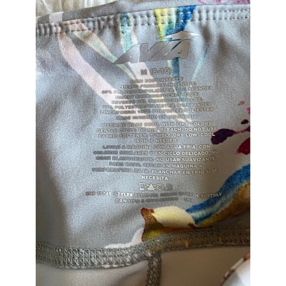 Avia Women's Size Medium Floral Watercolor Cropped Leggings C30 - Picture 7 of 8